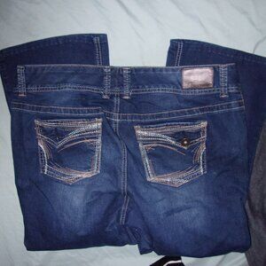 jeans size 16 blue denim pants jeans womens  stretch sixteen maurices